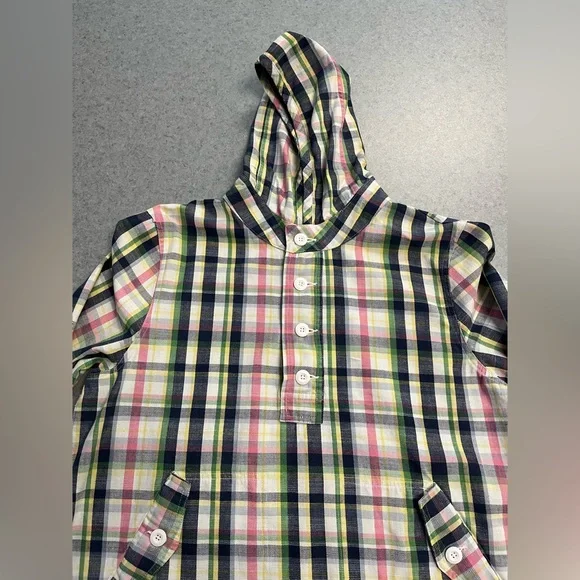 Merona Pastel Plaid Cotton Hooded Anorak Jacket —Women’s XXL (Fits L/XL) *READ* - Picture 5 of 12